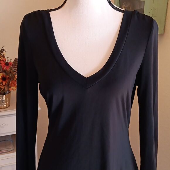 Boston Proper V-Neck  Button Embellished Dress - Picture 2 of 9